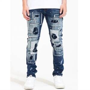 NEW CRYSP DENIM kar denim skinny jeans in deep indigo